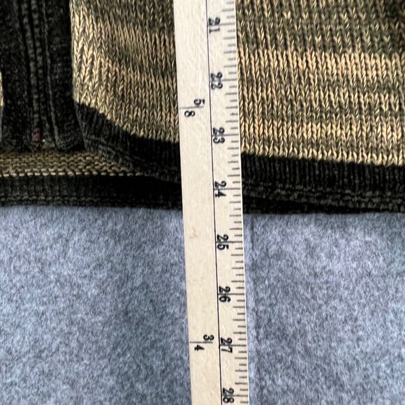 Cousin Johnny Zip Cardigan Womens M Tan Green Cotton Knit Sweater Cozy Granola - Picture 9 of 14